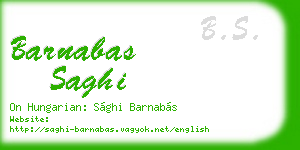 barnabas saghi business card
