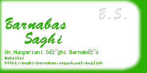 barnabas saghi business card